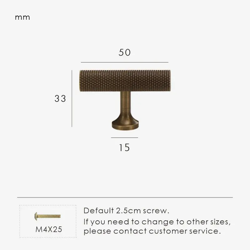 GRIDEN Brass Cabinet T-Bar Handle