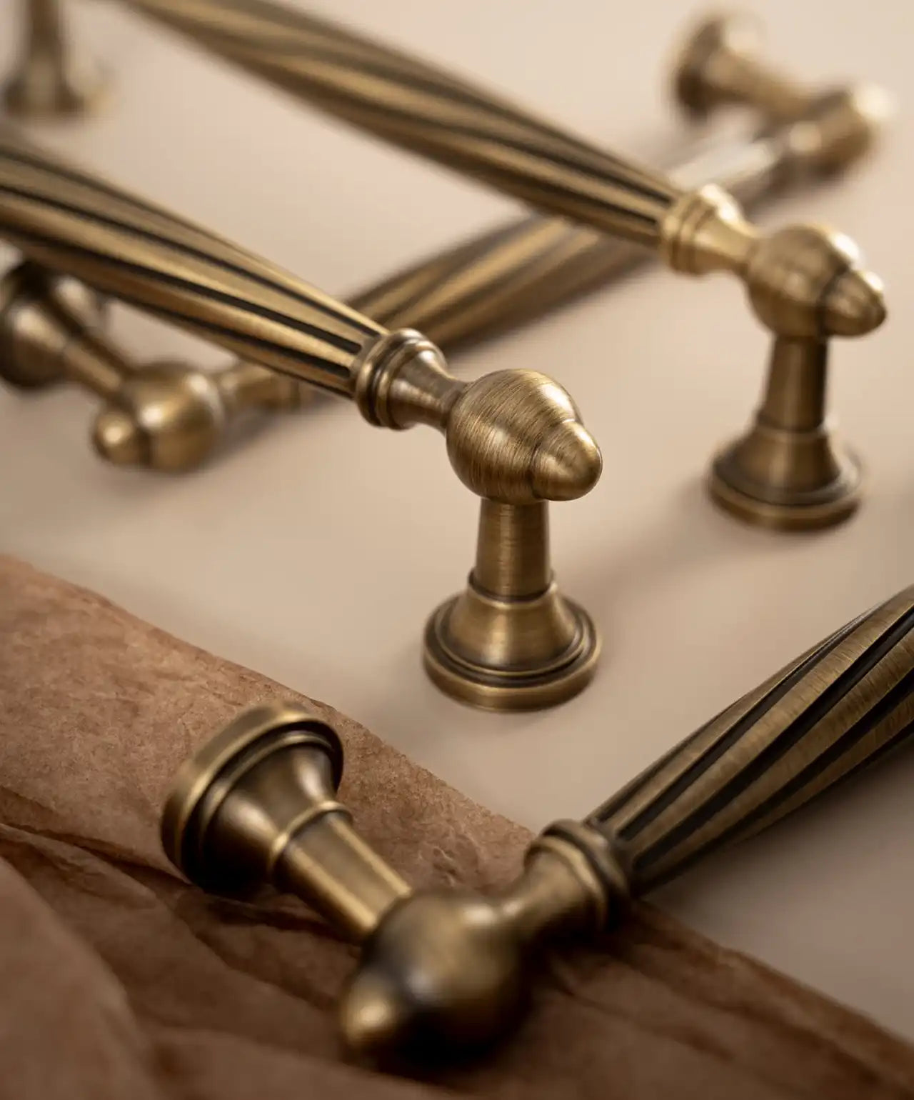 HELGA Antique Brass Kitchen & Cabinet Handles
