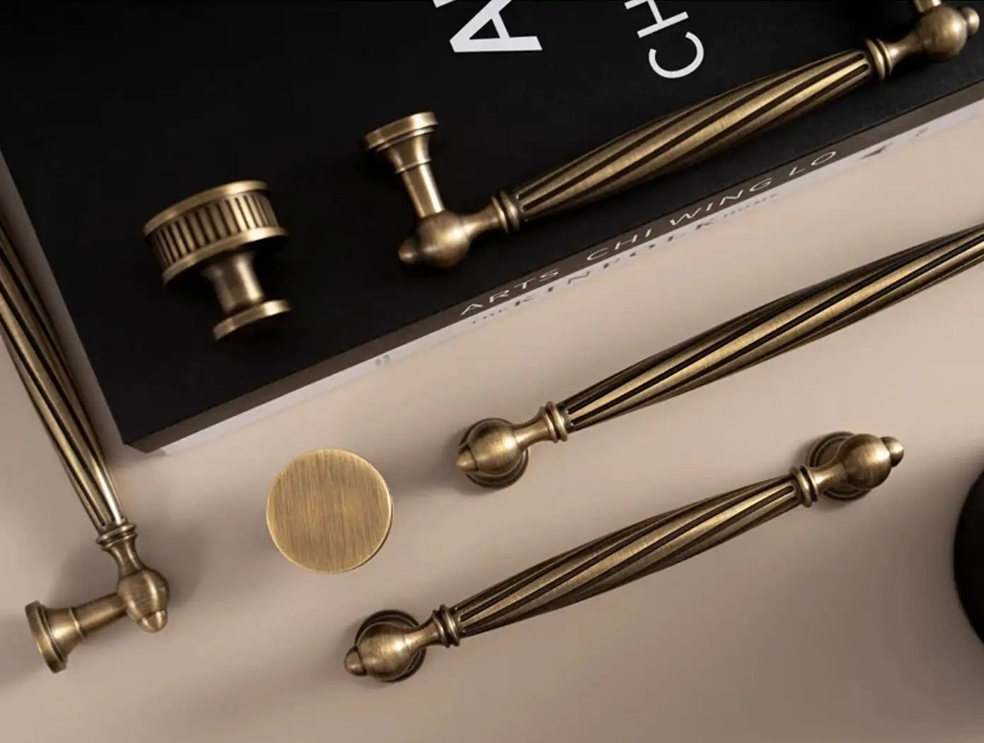 HELGA Antique Brass Kitchen & Cabinet Handles