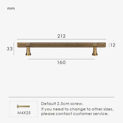 HEXIRA Brass Knurled Kitchen & Cabinet Handles