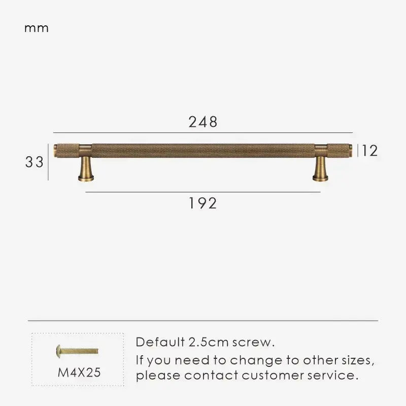 HEXIRA Brass Knurled Kitchen & Cabinet Handles