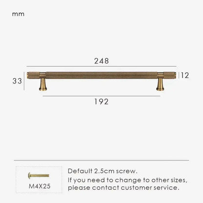 HEXIRA Brass Knurled Kitchen & Cabinet Handles