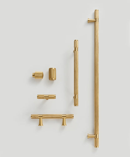 HEXIRA Brass Knurled Kitchen & Cabinet Handles