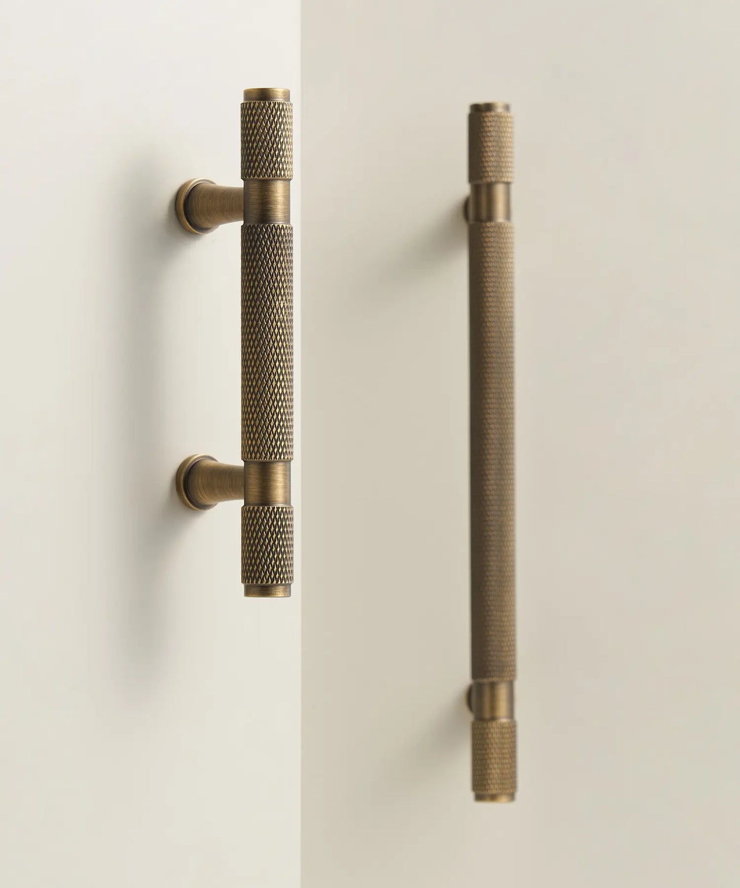 HEXIRA Brass Knurled Kitchen & Cabinet Handles