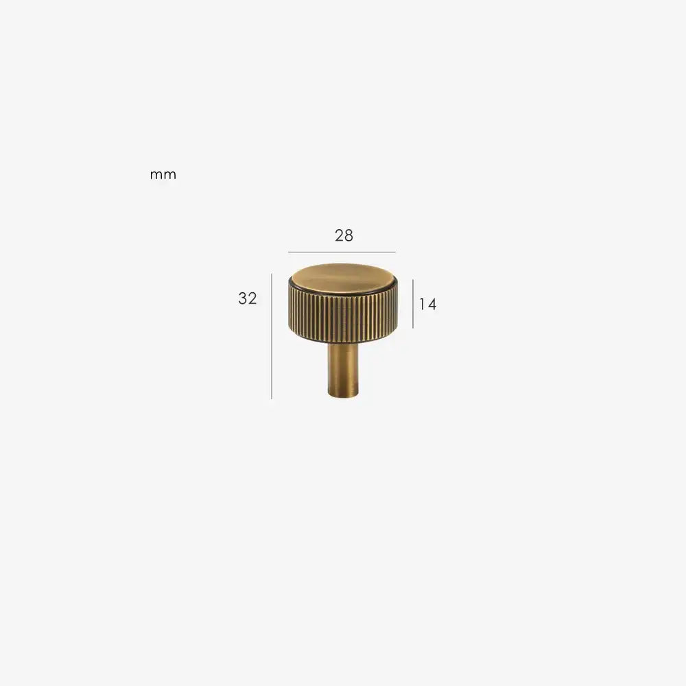 LORVEN Solid Brass Cabinet & Cupboard Knob