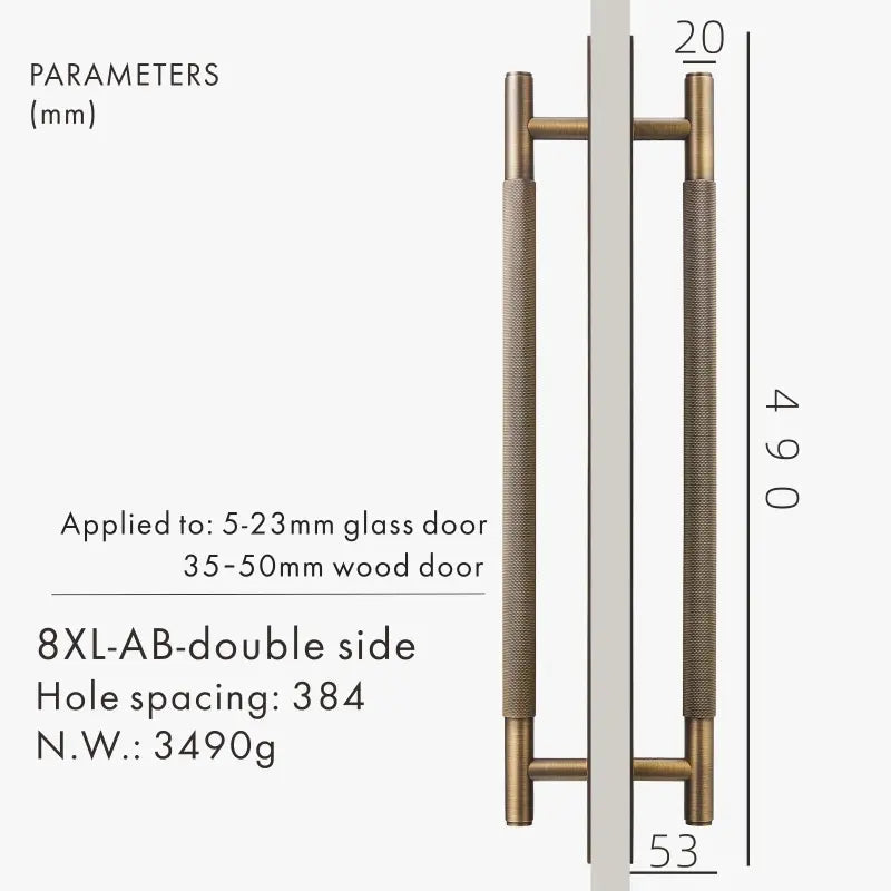 LUXIN Solid Brass Door Pull Handle With Back Plate