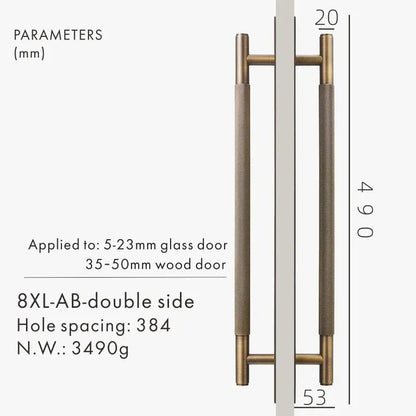 LUXIN Solid Brass Door Pull Handle With Back Plate