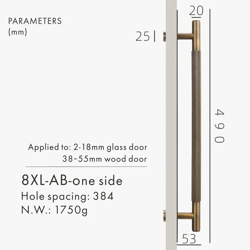 LUXIN Solid Brass Door Pull Handle With Back Plate