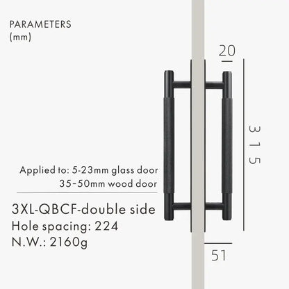 LUXIN Solid Brass Door Pull Handle With Back Plate
