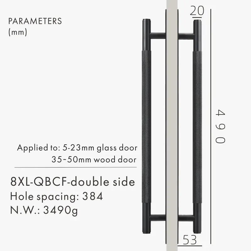 LUXIN Solid Brass Door Pull Handle With Back Plate