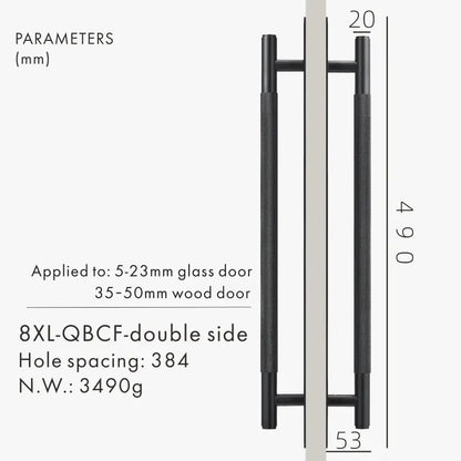LUXIN Solid Brass Door Pull Handle With Back Plate