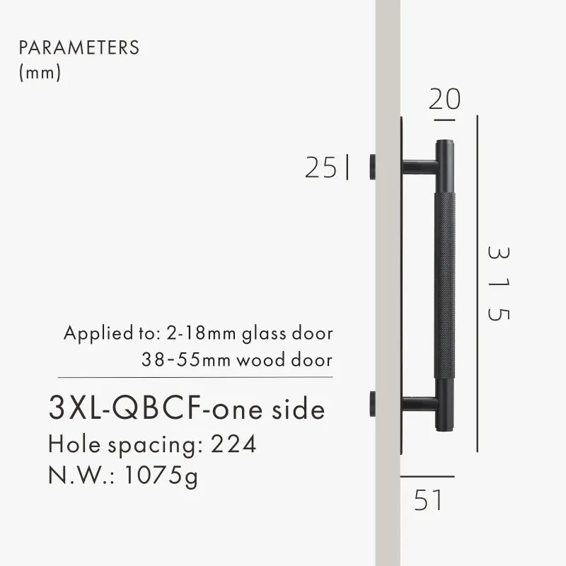 LUXIN Solid Brass Door Pull Handle With Back Plate