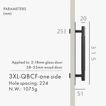 LUXIN Solid Brass Door Pull Handle With Back Plate