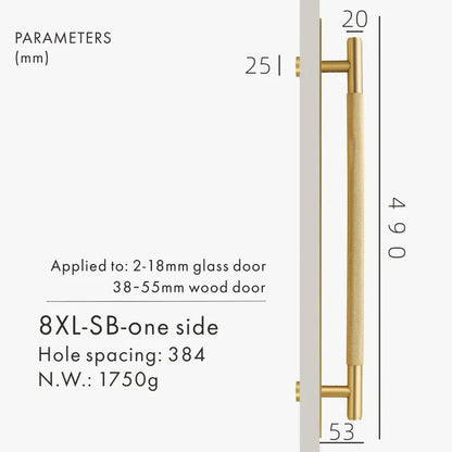 LUXIN Solid Brass Door Pull Handle With Back Plate