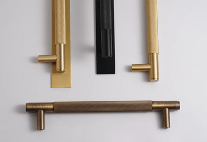 LUXIN Solid Brass Door Pull Handle With Back Plate