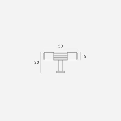 MAGNILA Solid Brass Knurled T-Bar Handle