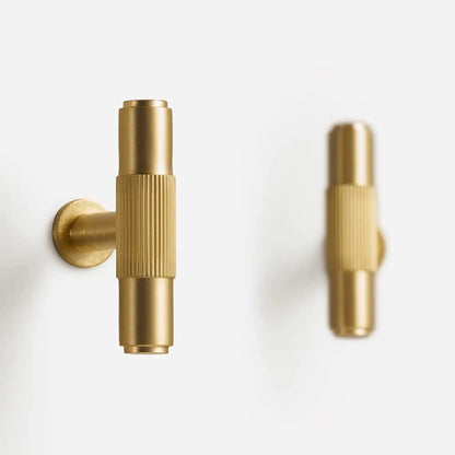 MAGNILA Solid Brass Knurled T-Bar Handle