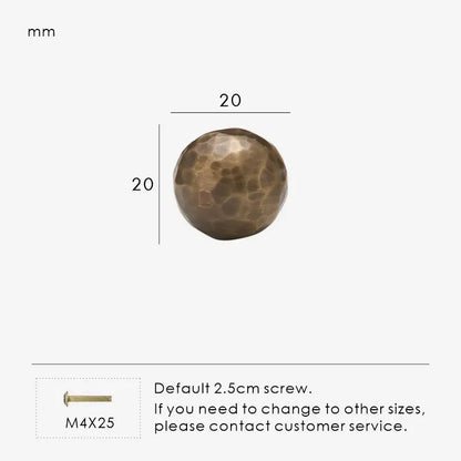 MARRA Brass Hammered Cabinet & Drawer Knob
