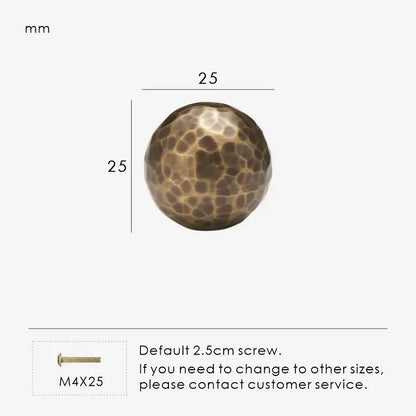 MARRA Brass Hammered Cabinet & Drawer Knob