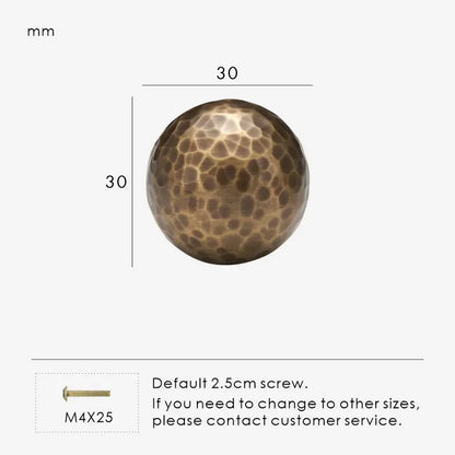 MARRA Brass Hammered Cabinet & Drawer Knob