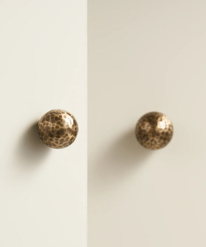 MARRA Brass Hammered Cabinet & Drawer Knob