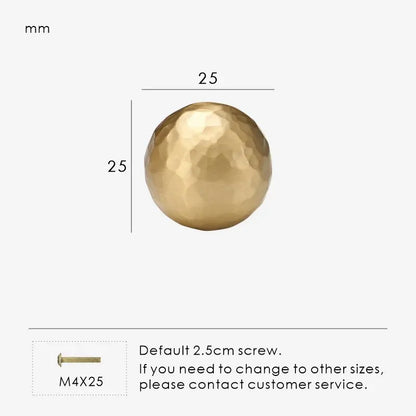MARRA Brass Hammered Cabinet & Drawer Knob