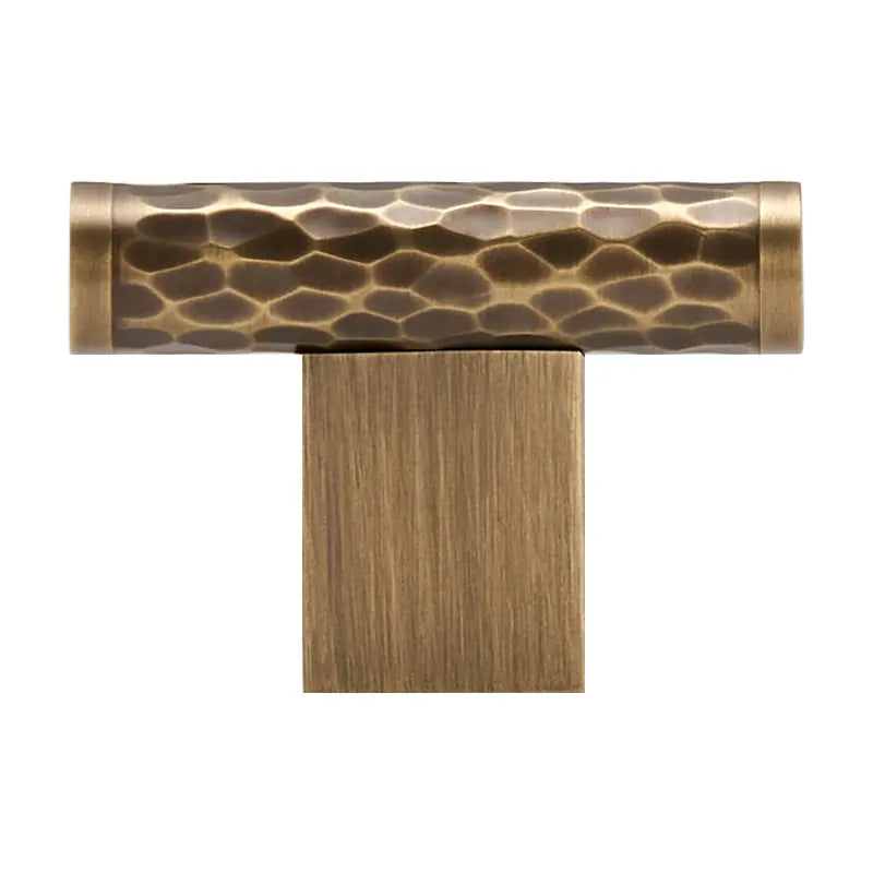 MARRA Brass Hammered T-Bar Handle