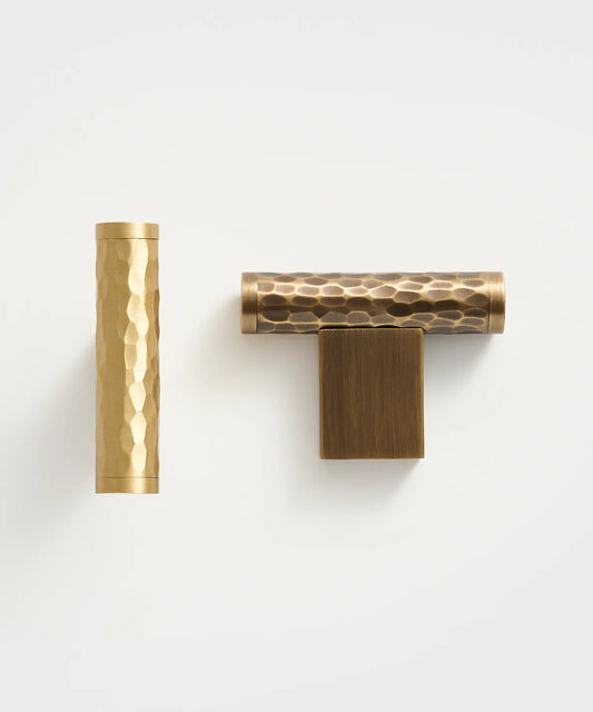 MARRA Brass Hammered T-Bar Handle