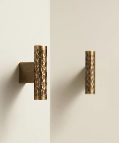MARRA Brass Hammered T-Bar Handle