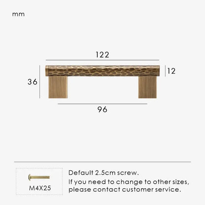 MARRA Brass Hammered Kitchen & Cabinet Handles
