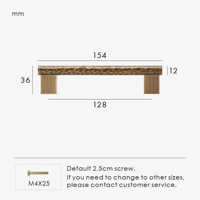 MARRA Brass Hammered Kitchen & Cabinet Handles