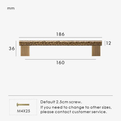 MARRA Brass Hammered Kitchen & Cabinet Handles
