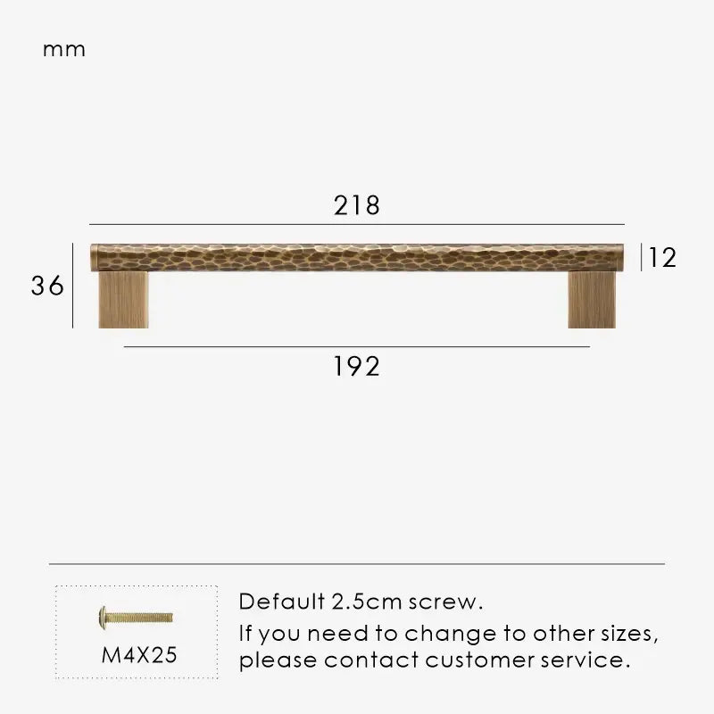 MARRA Brass Hammered Kitchen & Cabinet Handles