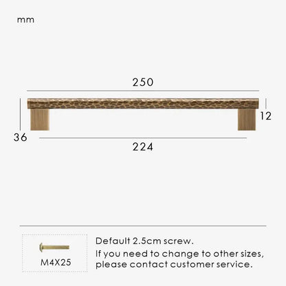 MARRA Brass Hammered Kitchen & Cabinet Handles