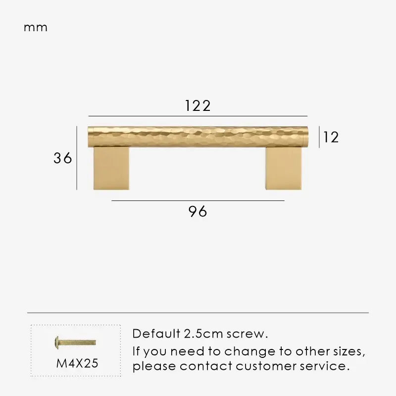 MARRA Brass Hammered Kitchen & Cabinet Handles