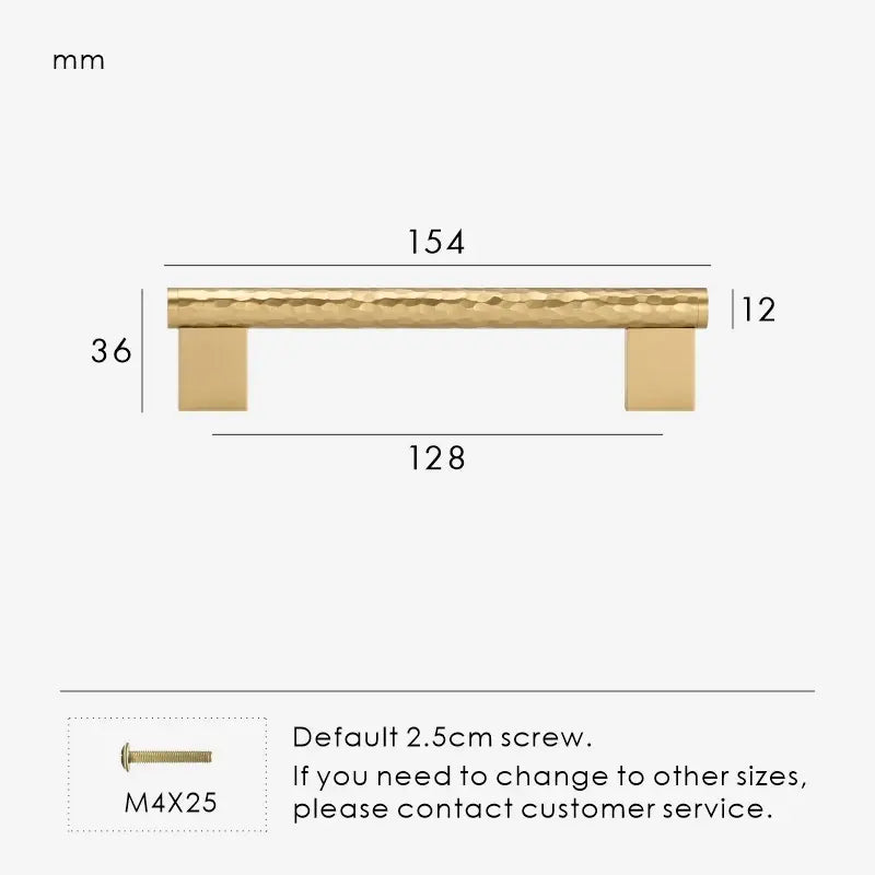 MARRA Brass Hammered Kitchen & Cabinet Handles