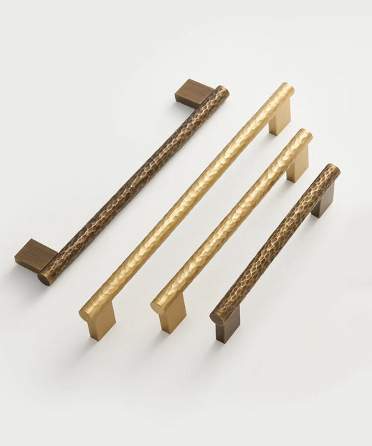 MARRA Brass Hammered Kitchen & Cabinet Handles