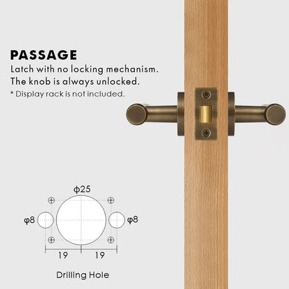 MARRA Hammered Brass Lever Door Handles Set