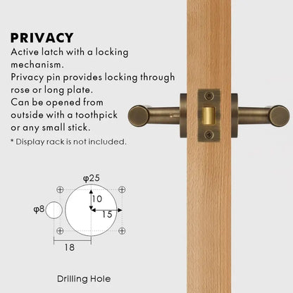 MARRA Hammered Brass Lever Door Handles Set