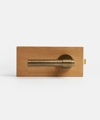 MARRA Hammered Brass Lever Door Handles Set