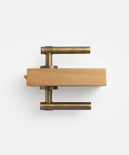 MARRA Hammered Brass Lever Door Handles Set