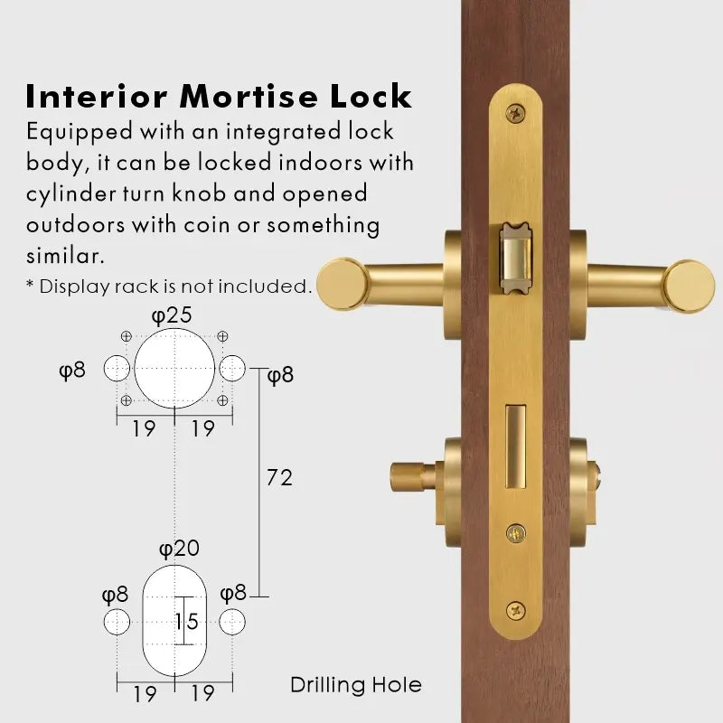 MARRA Hammered Brass Lever Door Handles Set