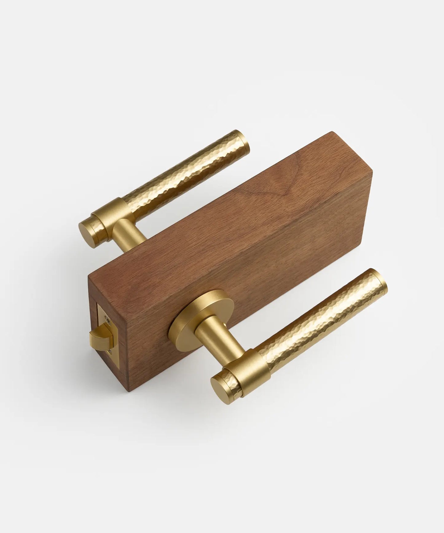 MARRA Hammered Brass Lever Door Handles Set