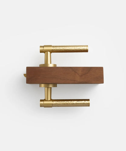 MARRA Hammered Brass Lever Door Handles Set