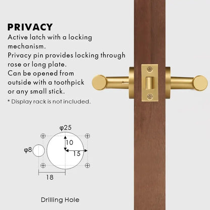 MARRA Hammered Brass Lever Door Handles Set