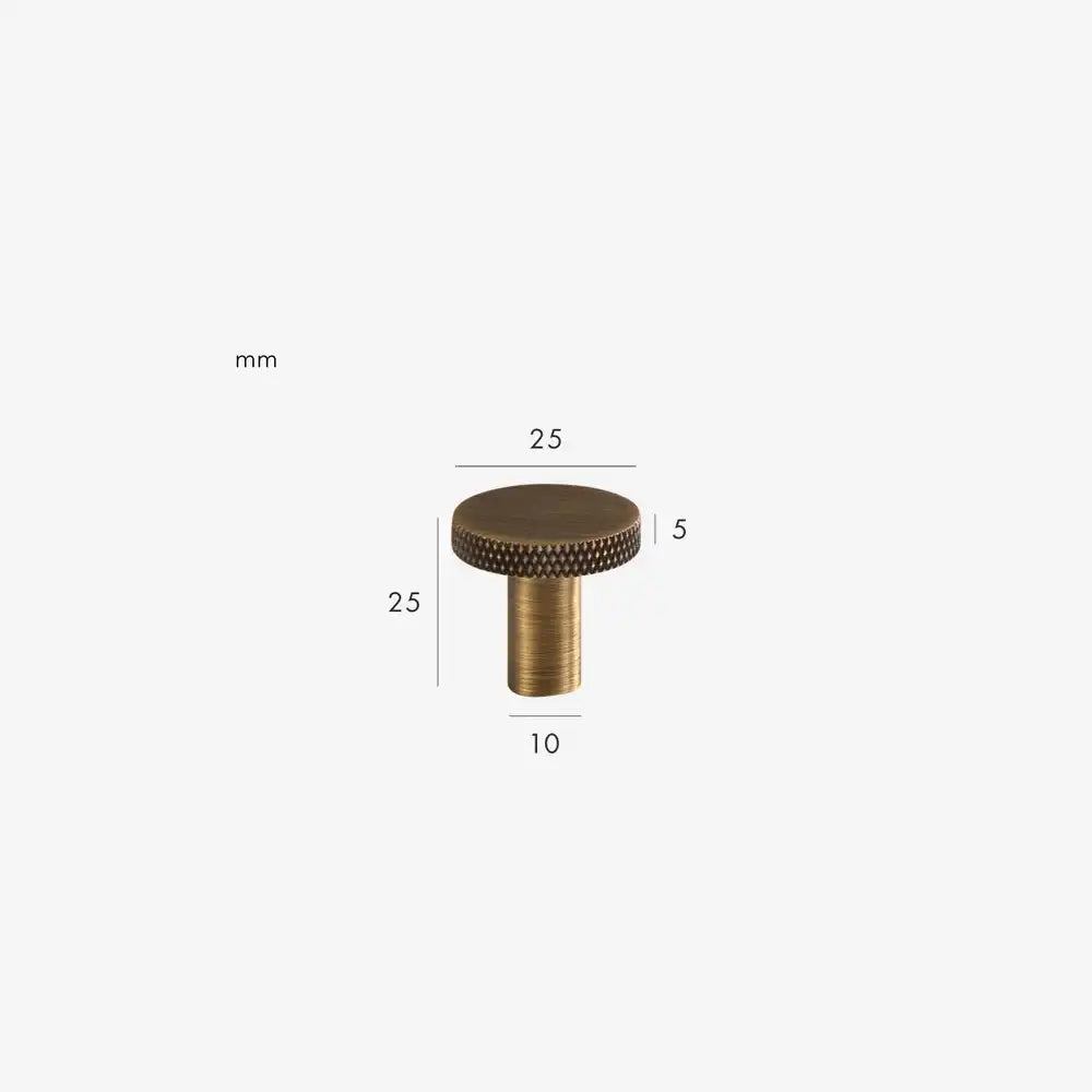 MORIAH Knurled Solid Brass Knob