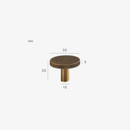 MORIAH Knurled Solid Brass Knob