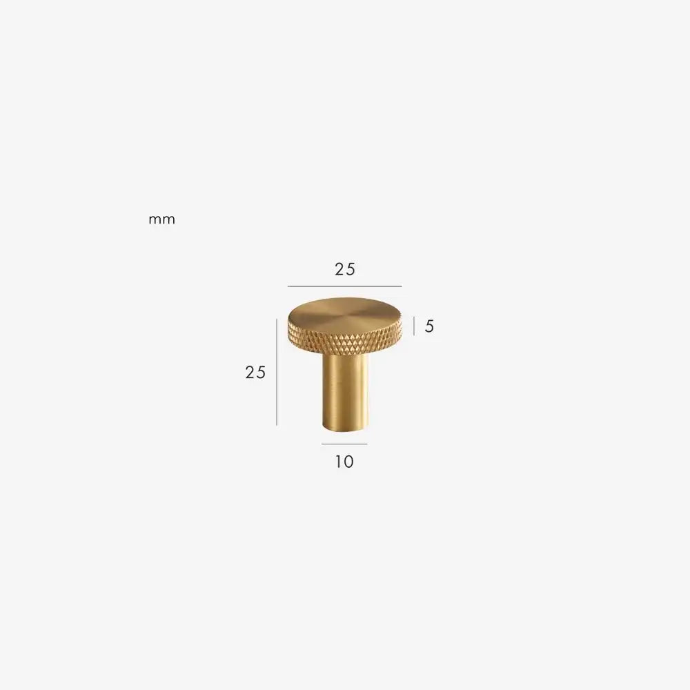MORIAH Knurled Solid Brass Knob