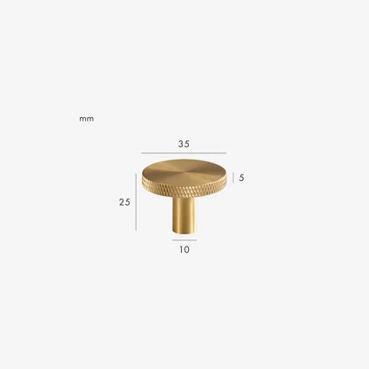 MORIAH Knurled Solid Brass Knob