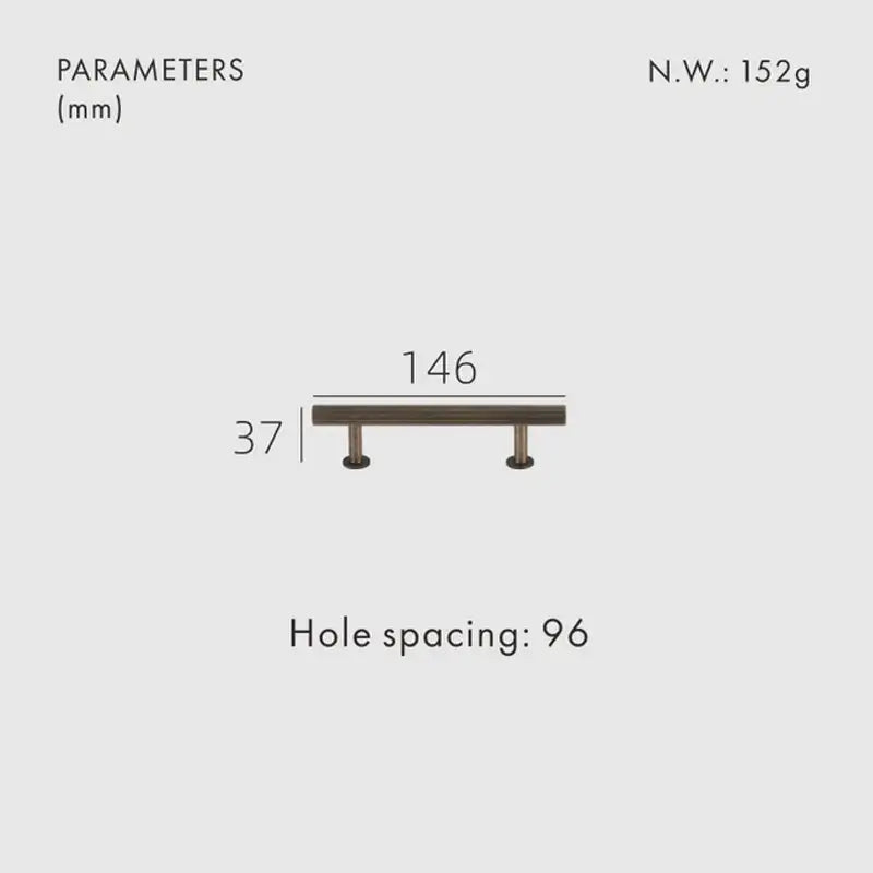 NEX Solid Brass Kitchen & Cabinet Handle